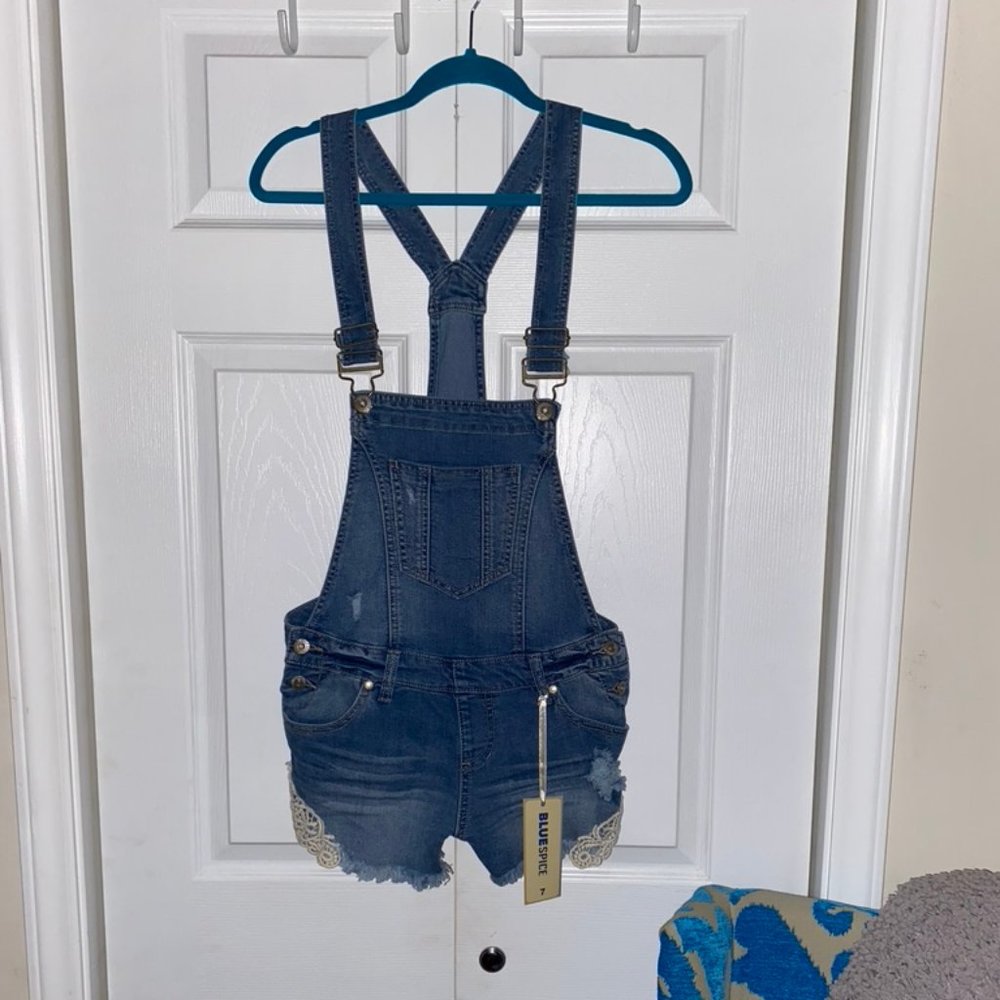 Jean Short Overalls